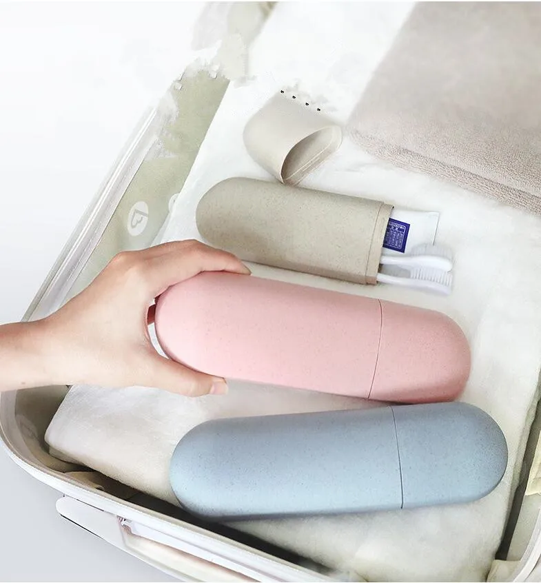 

1PC Portable Bathroom Organizer Toothbrush Toothpaste Holder Travel Hiking Camping Toothrush Cap Case Protect Storage Cute Box