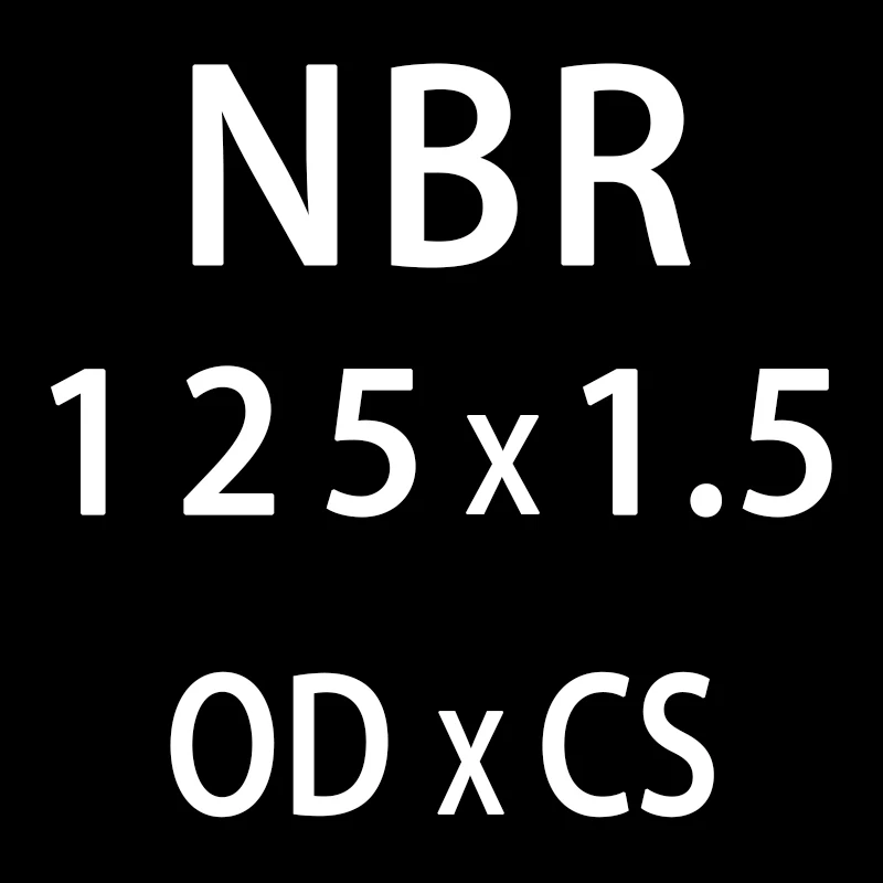 Резиновое кольцо черное NBR уплотнительное кольцо 1,5 мм толщина OD105/125 мм уплотнительное кольцо Нитриловое кольцо маслостойкие кольца шайба - Цвет: OD125mm