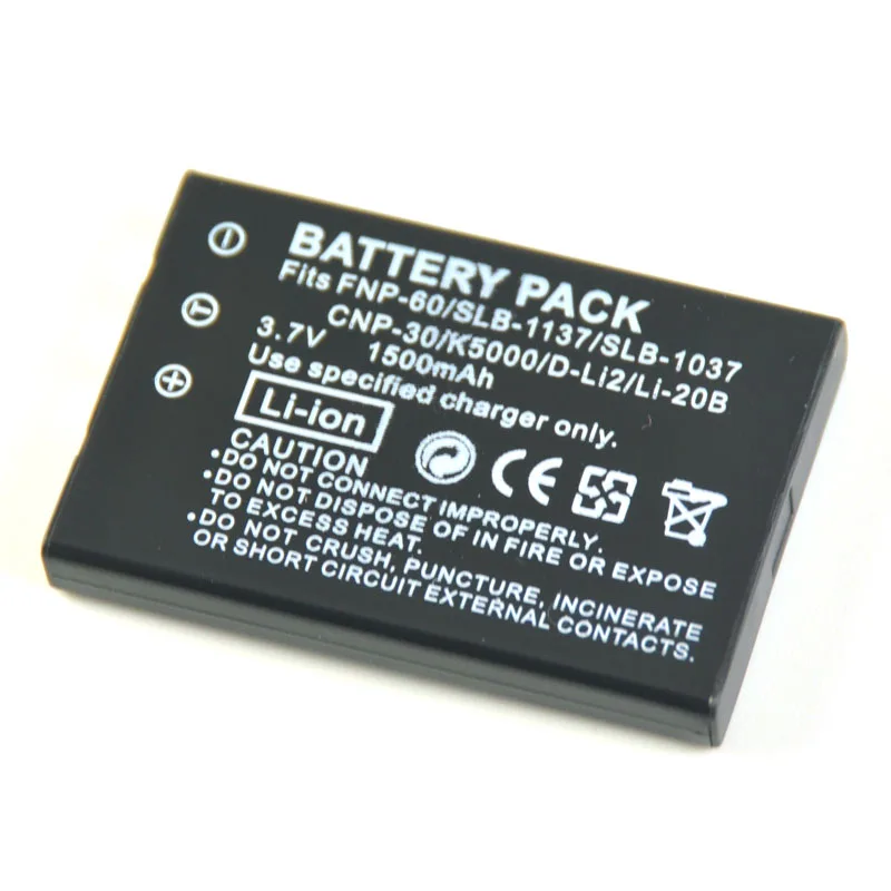 1500mAh NP 60 FNP60 NP60 SLB 1137 1037 CNP 30 K5000 D Li2 Li 20B ...