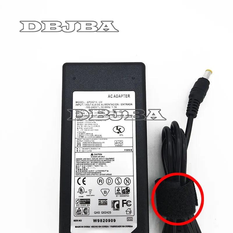 19V 4.74A 90W адаптер переменного тока для ноутбука Samsung серии 7 Chronos 700Z7C 770Z5E 780Z5E 870Z5E 870Z5G