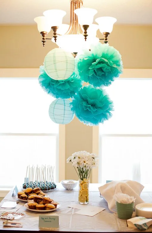 pompon 10cm Tissue Paper Pom Poms Flower Balls for wedding room Decoration Party Supplies diy craft paper flower