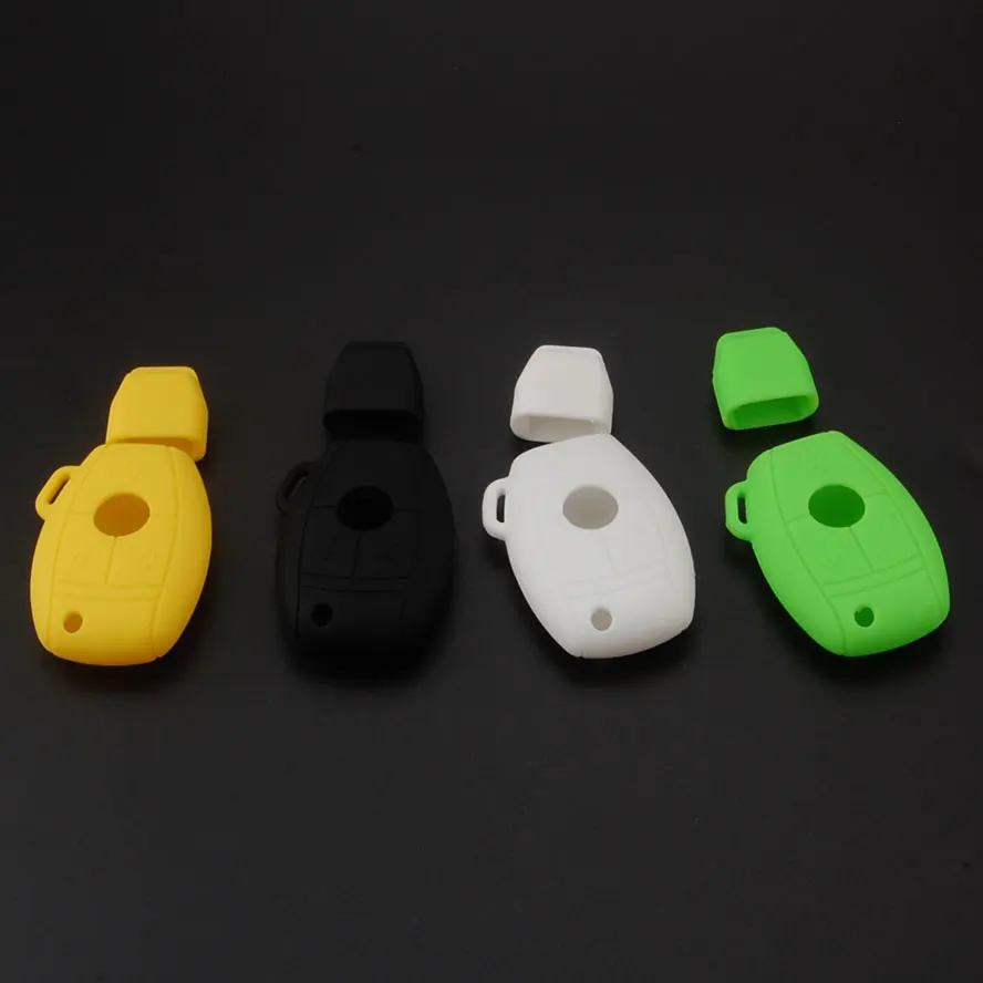 

Free shipping Mix color Silicone Key Shell Cover Remote Flip Key FOB Fit For BENZ C E G M S Remote Key Case Accessories