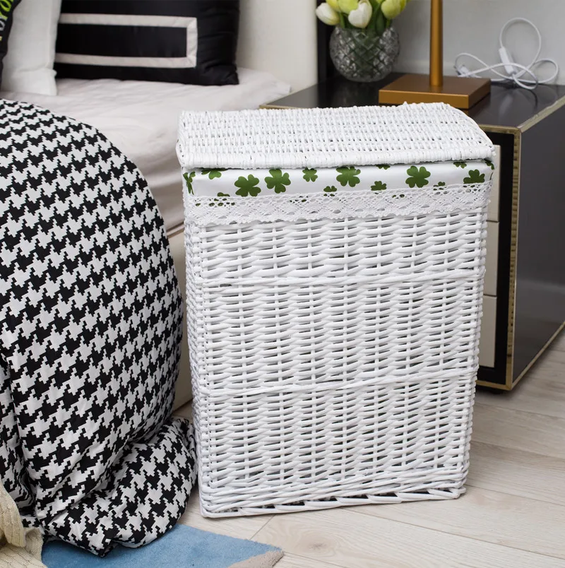 R & R GRANDE Cesto de la ropa BLANCA Con Tapa y Sin Tapa tela para ropa