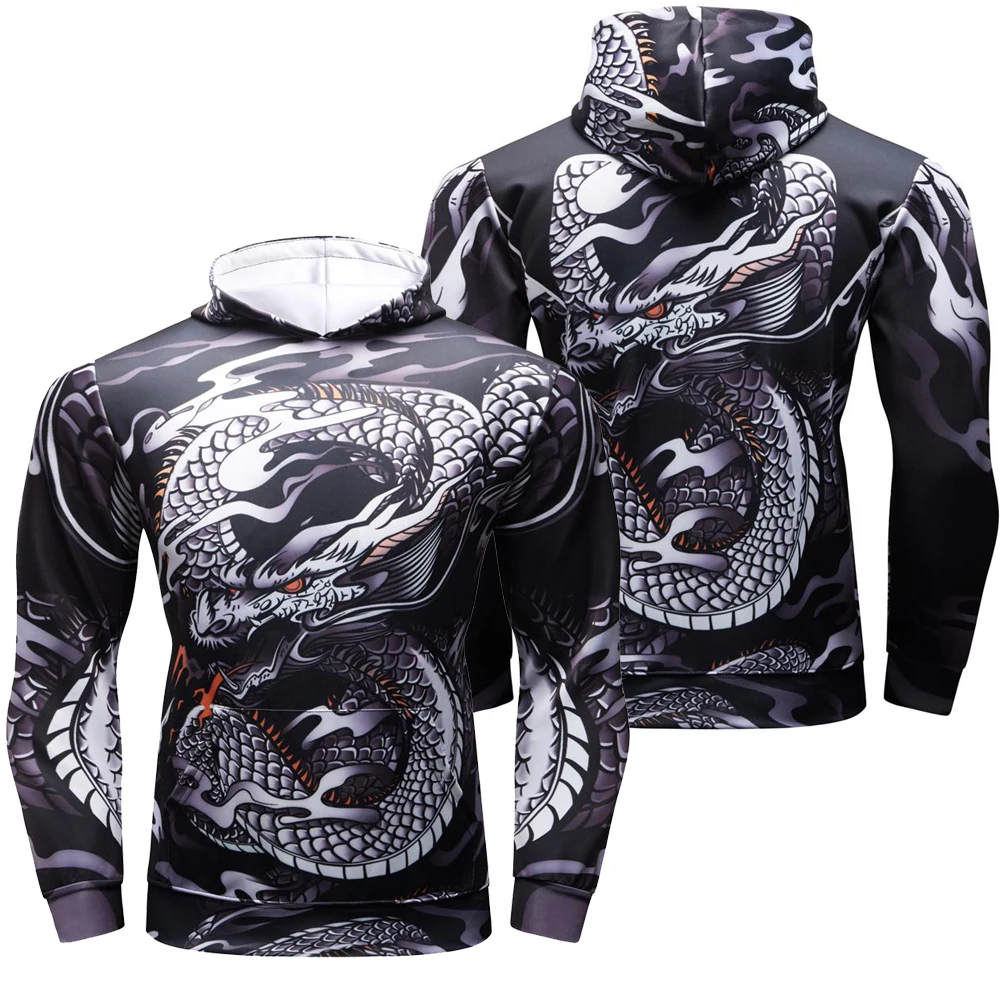 

3D Hoodies men dragon pattern Sweatshirts Hooded Pullover sweatershirts male/Women sudaderas Streetwear Comprehensive Hoodie Men