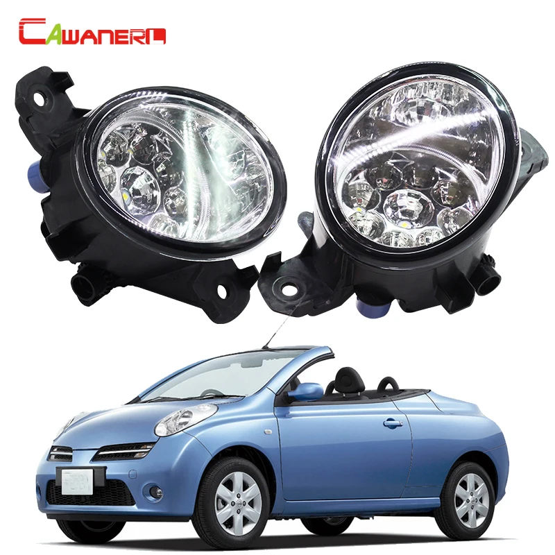 Cawanerl Car Styling LED Light Daytime Running Light Left + Right Fog
