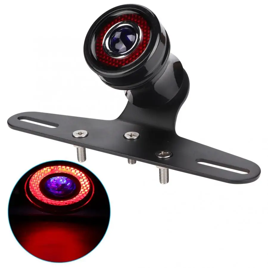 

Motorcycle Vintage Convex LED Rear Tail Light Indicator Stop Brake License Plate Lamp motorcycle parts motocross