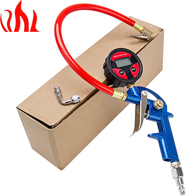 portable car tire inflator with gauge