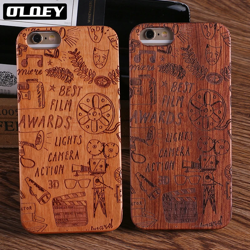 

OLOEY For iPhone6 6 7 7Plus 8 8Plus XS Max Indian Mandala Elephant Tribal Cat Owl Wood Case For SAMSUNG S7 Edge S8 plus S9 Plus