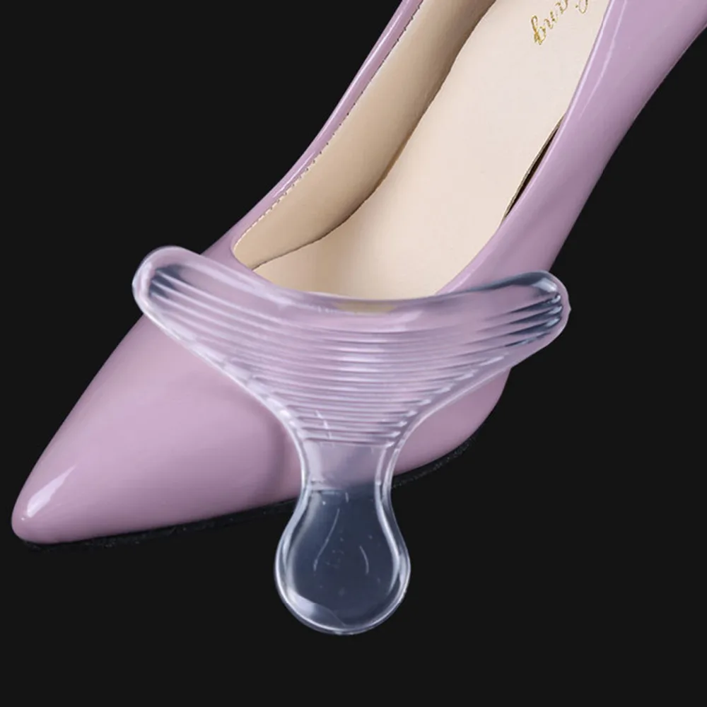 

2019 genuine Anti-slip T-shaped Silicone Gel High Heel Shoes Soft Cushions Liner Grip transparent Foot Care Inserts Insole Pad