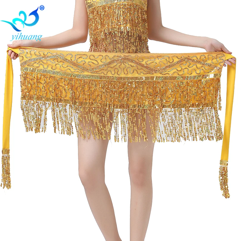 Костюм для танца живота, хип-шарф, вечерние топы с бахромой и блестками, юбка для танца живота, пояс для танца живота, хипшарф