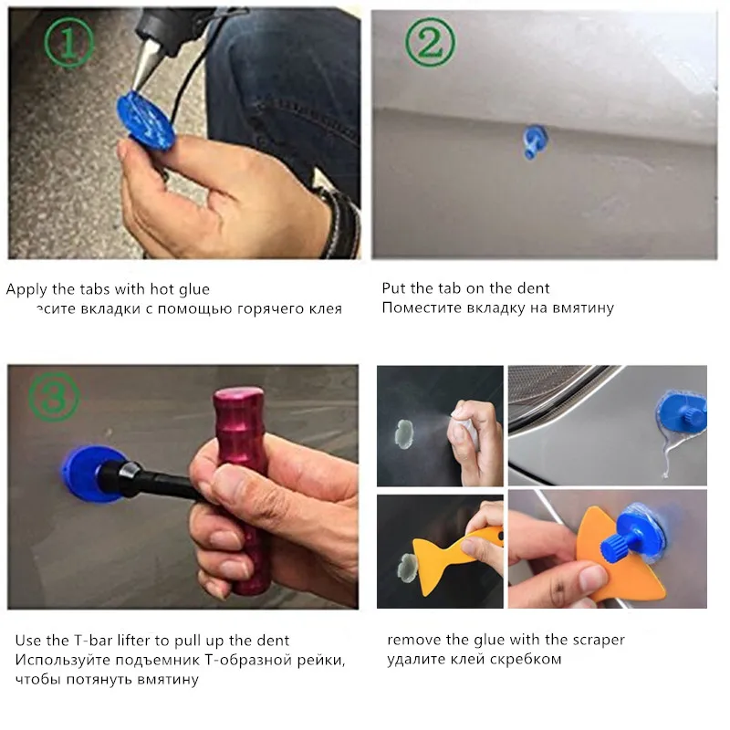 Goede PDR Gereedschap voor reparatie Lijm tabs Dent Repair Auto deuk remover reparatie tool kit verwijdering van deuken verwijdering van deuken handgereedschap
