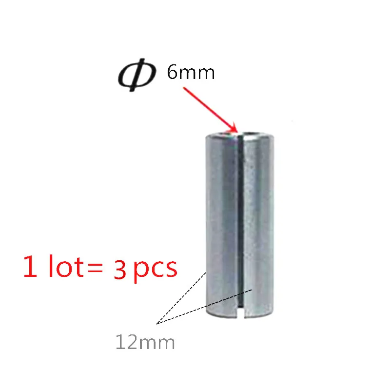 Втулка Конусная Зажимная гайка патрон 12,7 мм 1/2 дюйма 1/4 дюйма 323293 Замена для маршрутизатора HITACHI 325212 M12SA2 M12SC M8SA2 M8V2 - Цвет: 12-6MM 3PCS