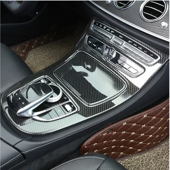 

Carbon Fiber Style ABS Plastic Console Gear Panel Frame Trim For Mercedes Benz E Class W213 2016-2018 E43 AMG Car Accessories