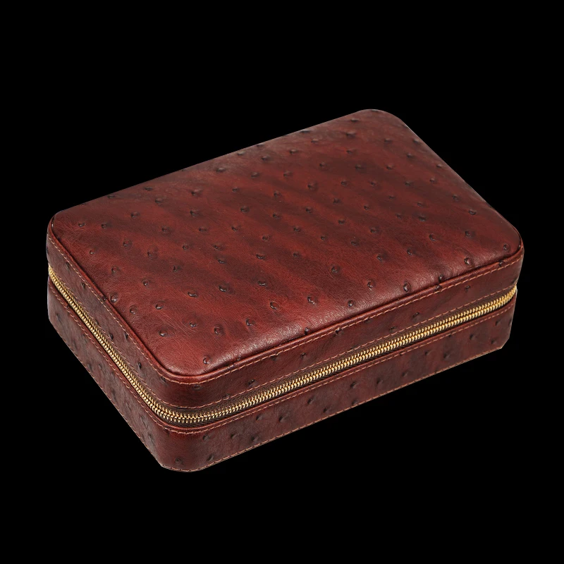 COHIBA Portable Travel Use Wooden Lining Leather Cigar Humidor Two Type For Choose W/ Cigar Cutter and Two Cigar Hoder