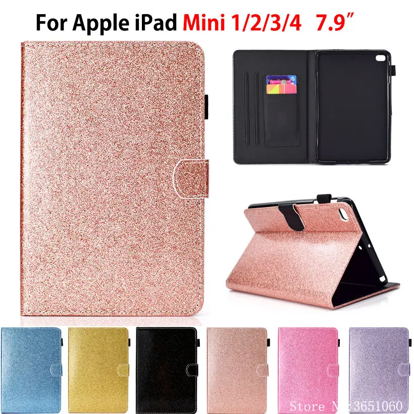 Блестящий чехол для Apple iPad Mini 1 2 3 4 7 9 дюйма силиконовый чехол-подставка из