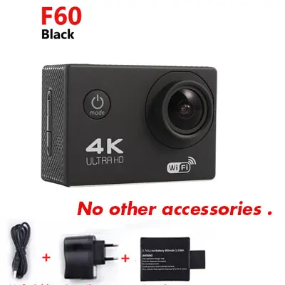 100% новая Экшн камера 4k F60/F60R 1080P/60fps 16MP WiFi 170D на шлем go подводная спортивная pro