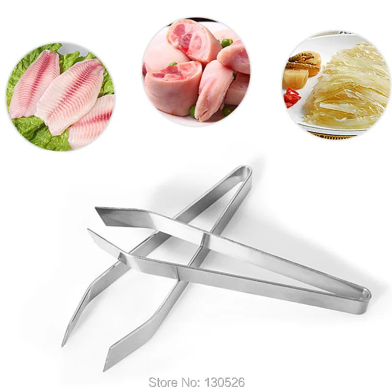 1 Pcs Stainless Steel Fish Bone remover Fish bone Tweezers Tongs