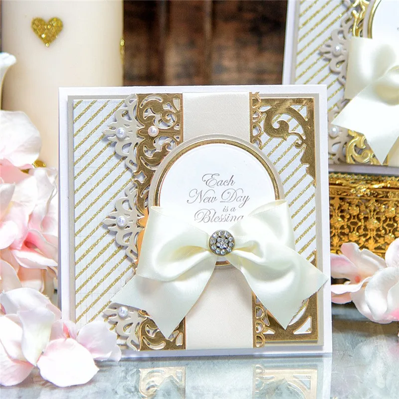 

Naifumodo Medal Cutting Dies Graceful Corners Edge Frame Dies Embossing Scrapbooking Paper Card Making DIY Card Crafts Die