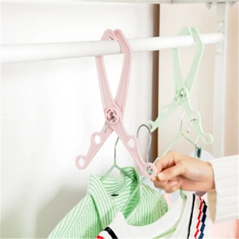 Portable Collapsible Drying Rack Portable Outdoor Travel Clothes Hanging Thick Plastic non-slip Drying Rack