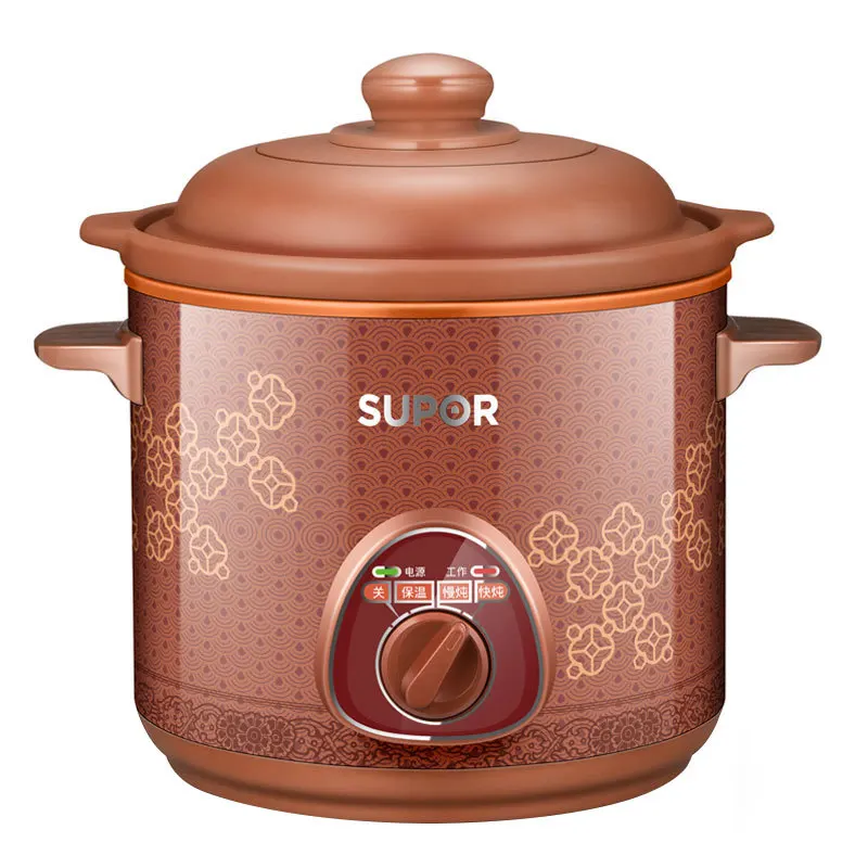 Electric stew pot terra-cotta slow cookers porridge soup health ceramics by mechanical control free shipping free shipping split hot pot household multipurpose 4l multi cookers