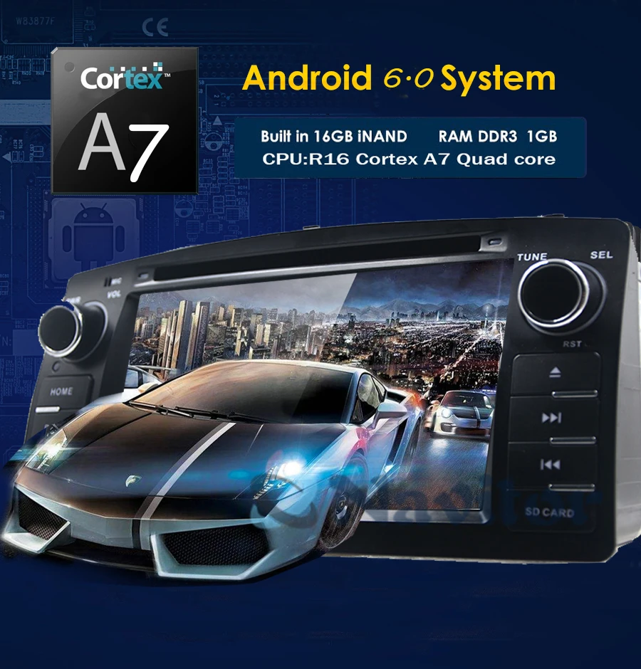 2 din android 9 0 автомобильный dvd gps для toyota corolla e120 byd f3 2003 2006 Радио с рулевым колесом wifi