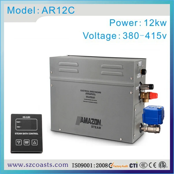 Original Amazon 12kw 380v steam generator steam room machine automatic