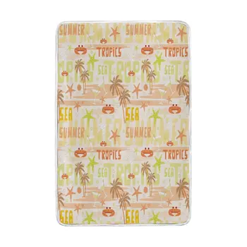 

Tropical Palm Tree Starfish Blanket Soft Warm Cozy Bed Couch Lightweight Polyester Microfiber Blanket