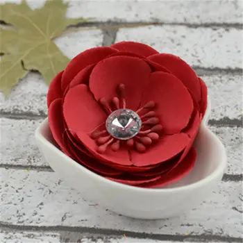 

5pcs 7cm Silk Round Big Cherry Artificial Flower Head For Wedding Car Decoration DIY Garland Decorative Floristry Fake Flowers