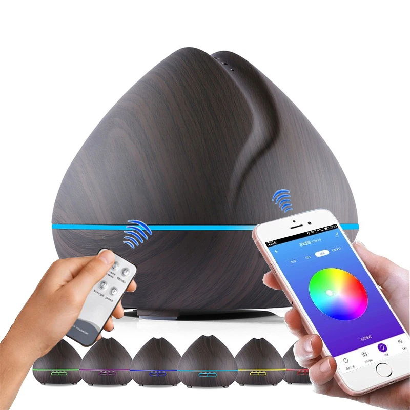 

550ML Essential Oil Aroma Diffuser With APP Remote Control Aromatherapy Diffuser 7 LED Lights For Home Aroma Air Humidifier