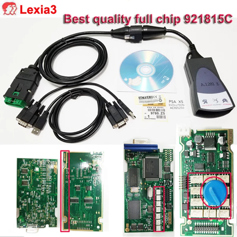 Full Chip Lexia3 PP2000 Diagbox V7.83 Diagnostic ODB2 Outil pour Citroen Peugeot