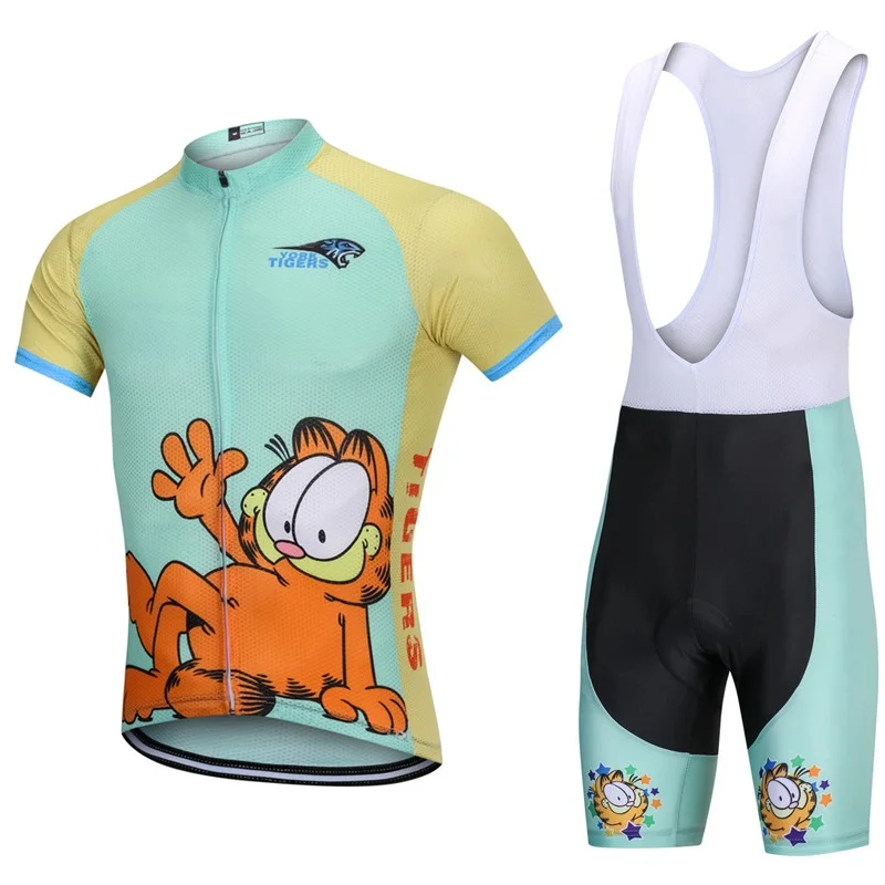 

2018 Cartoon Cycling Jerseys Bike Racing Sportswear Summer Bicycle Riding BIB Sets Road Race Jerseys Free Shipping QM8DM1