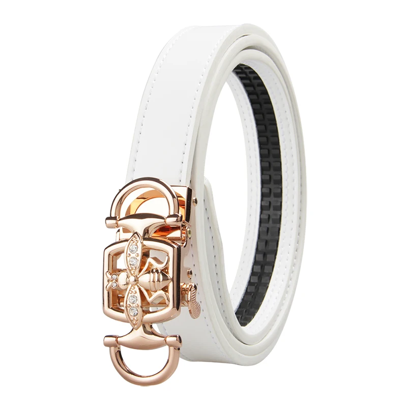 

New Fashion Women's Belts Genuine Leather Designer High Quality Belt Women Luxury Straps for Woman White Automatic Buckle Belts