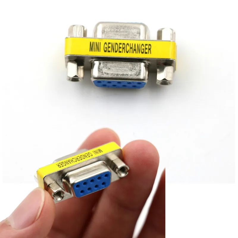 RS232 DB9 9 Pin Serial Female to Female Port Extension Converter PC Cable BS