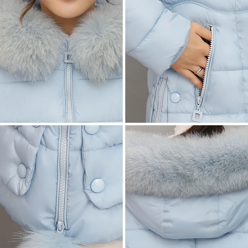 2019 high quality winter jacket women warm long with fur collar female coat cotton padded parka outwear chaqueta mujer
