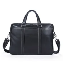 Гарантия натуральная кожа Портфели Мужская, из бычьей кожи кожаная сумочка 1" Сумка для ноутбука Винтаж простой Бизнес Портфели s 7612