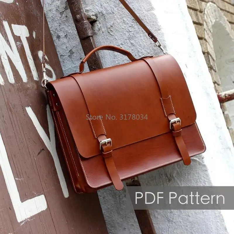 DIY leather bag pattern - Vintage Leather Satchel Bag Pattern - Leathe –  Tri Atelier Design Studio