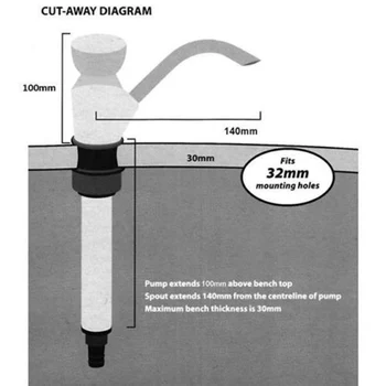 

Alloy Caravan/Trailer /Sink Water Hand Pump Camping Faucet Water Tap Tool