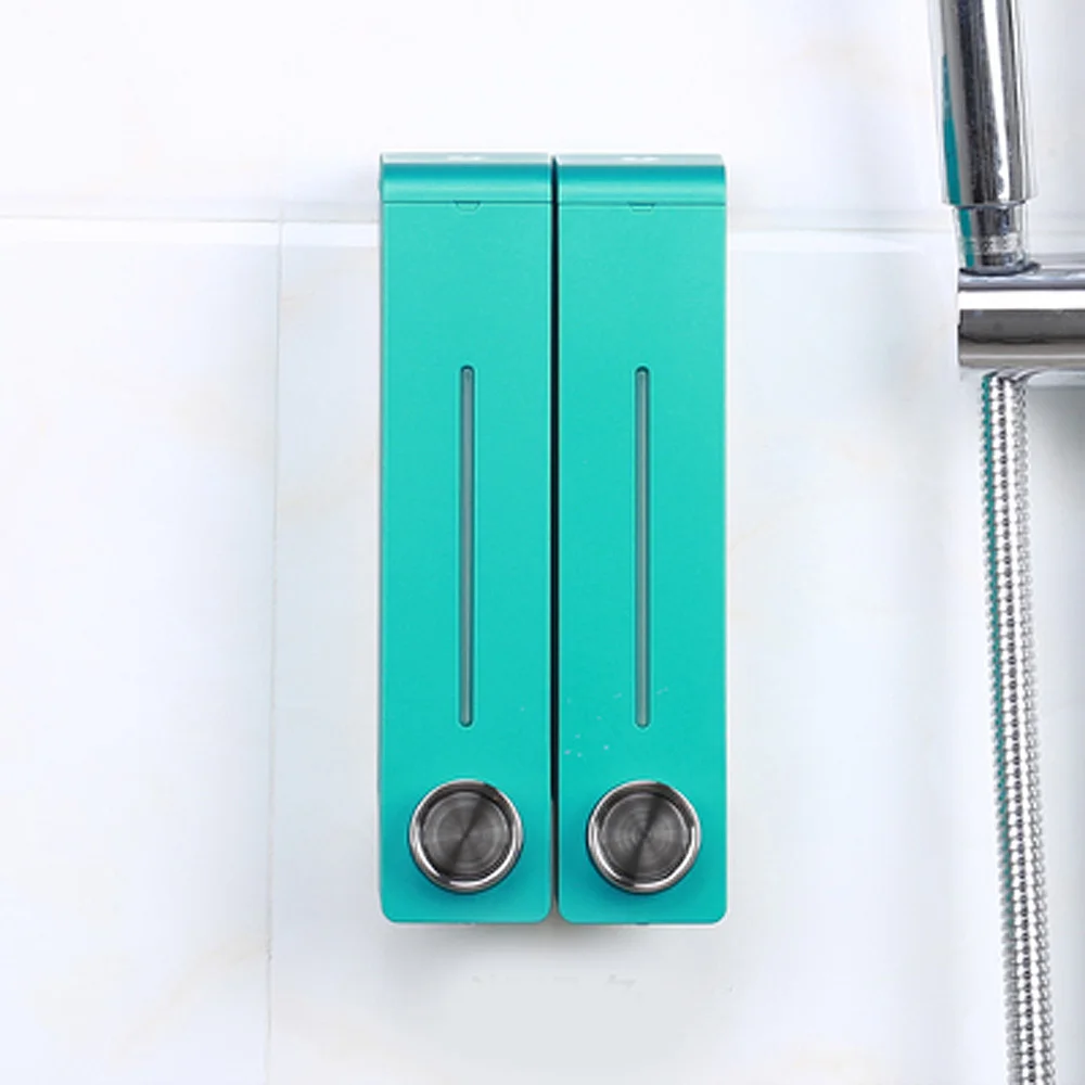 305 мл SD-320 дозаторы жидкого мыла шампунь для ванной диспенсер для мыла общего давления настенный умывальник для ванной комнаты кухни - Цвет: green2