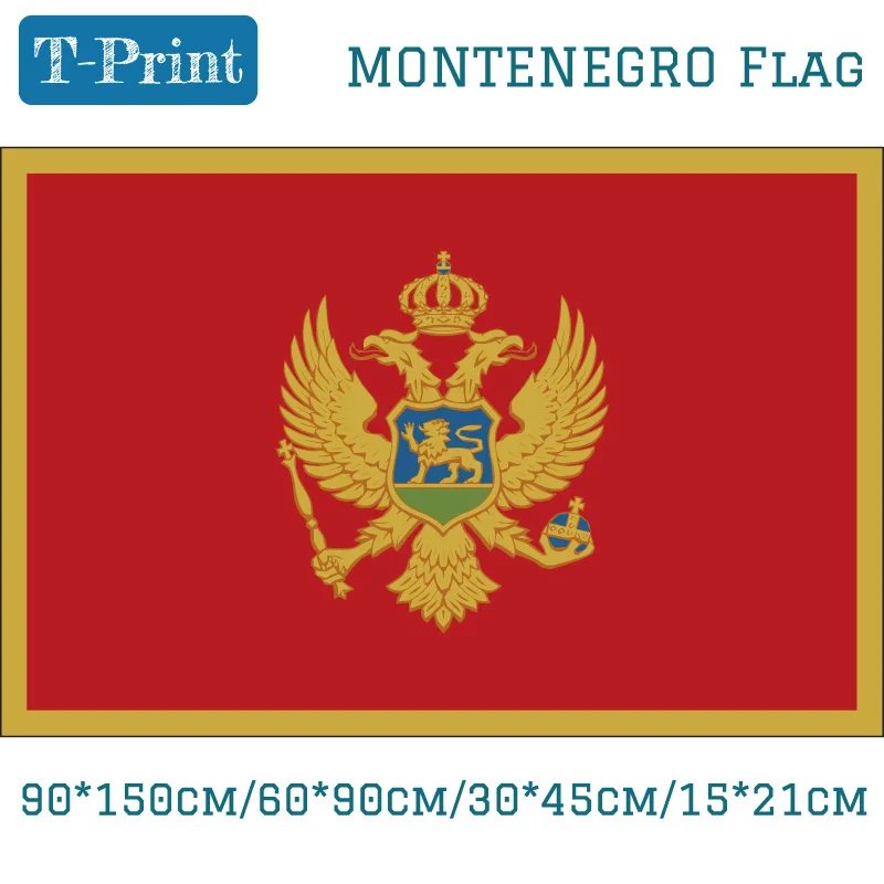 Национальный флаг Montenegro 90*150 см/60*90 см/15*21 см 3 фута * 5 футов флаг|Флаги баннеры и