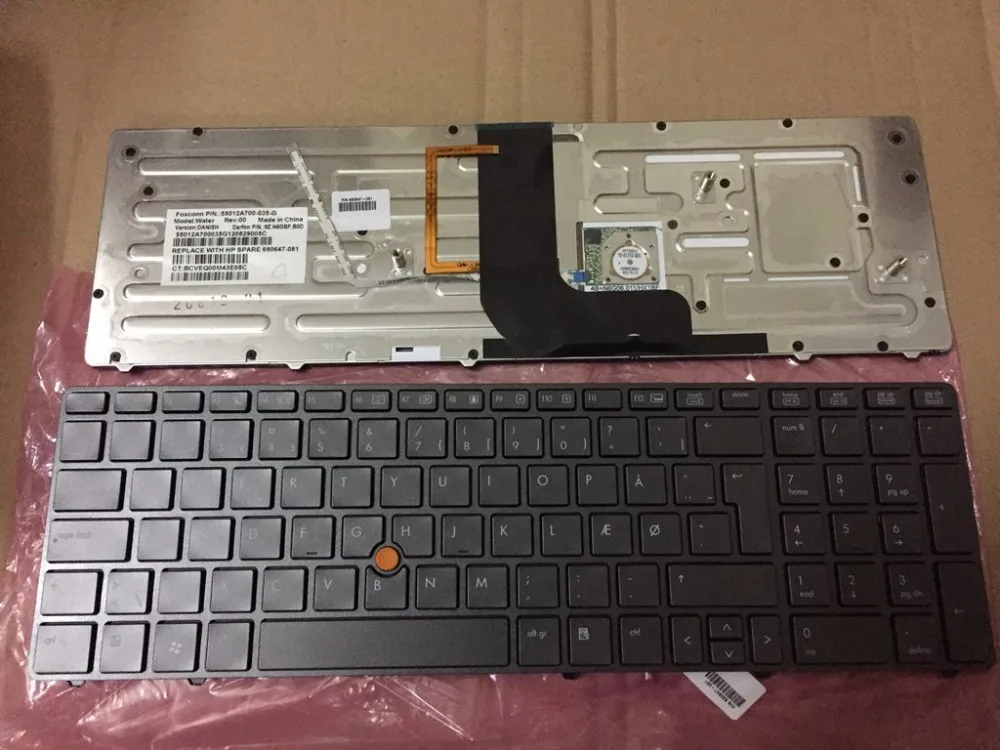 

News notebook laptop keyboard for HP Probook 8560W 8570W 8760W 8770W DANISH/NORWEGIAN/RUSSIAN/SPANISH/SWISS/US layout