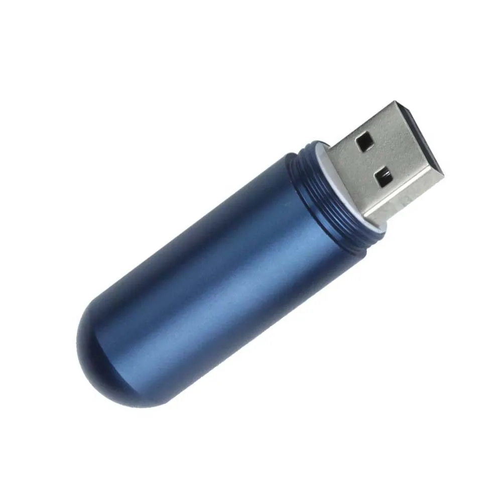 USB флеш-диск capsule style из алюминия с кольцом для ключей 8 ГБ синий