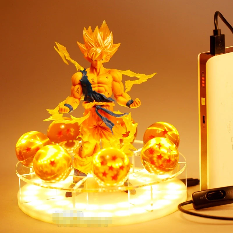 Rare Dragon Ball Z Son Goku Genki Spirit Bomb Cloud Figure LED Night Lamp Gift