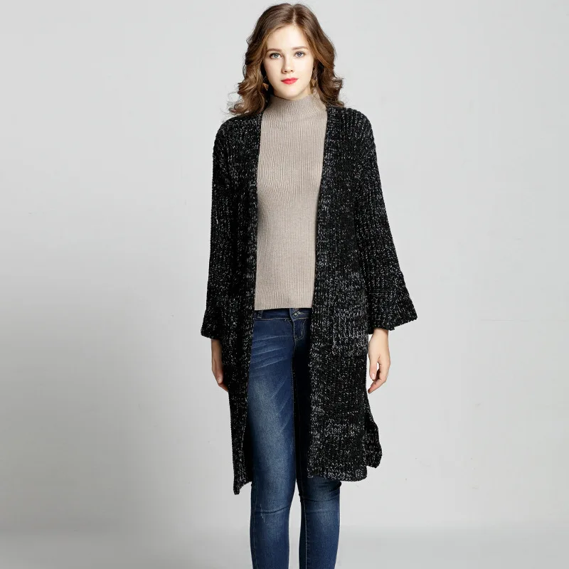 Long Cardigan Sweater Oversized Sweaters Plus Size Cardigans Coat 2018