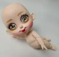 BJD 1/8 Bru naked smile dolls model body girls nude high quality doll give up toys store figures