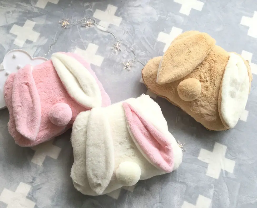 

Easter Buddy 40cm Rabbit 2 In 1 Air-Condition Blanket 1*1.7m Ins Long Ears Rabbit Pillows Cushion with Blanket Plush Toy Gift