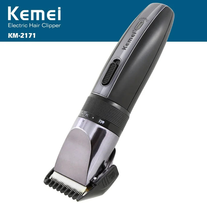 

Kemei Rechargeable Electric Haircut Machine For Man Professional Hair Clipper Cordless Electric Hair Trimmer KM-2171