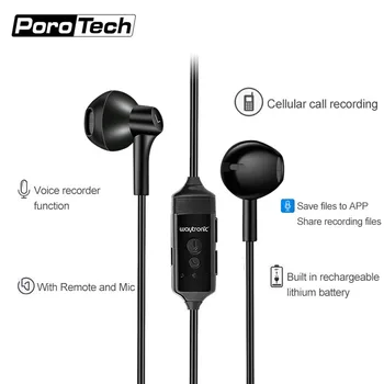 

V3II Cellular Phone Call Recorder Mobile Earphone for iPhone Skype WeChat Facebook WhatsApp Voice Call Recording with Free APP