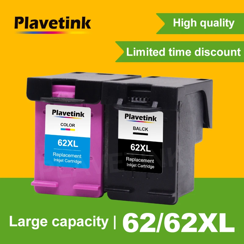 Plavetink For HP 62 Compatible Ink font b Cartridge b font Replacement for HP 62 XL