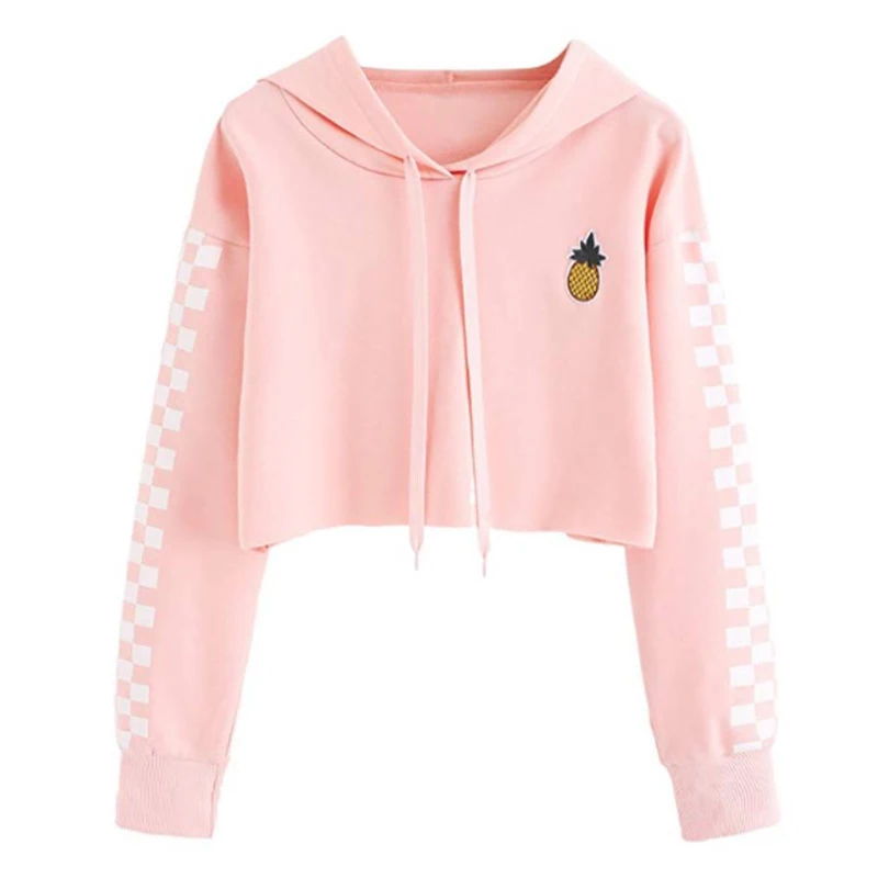 YZ Large Size S-3xl Women's Sweatshirt 2019 Autumn New Femme Hoodies Long Sleeve Moletom Printed Short Hoodie for Women