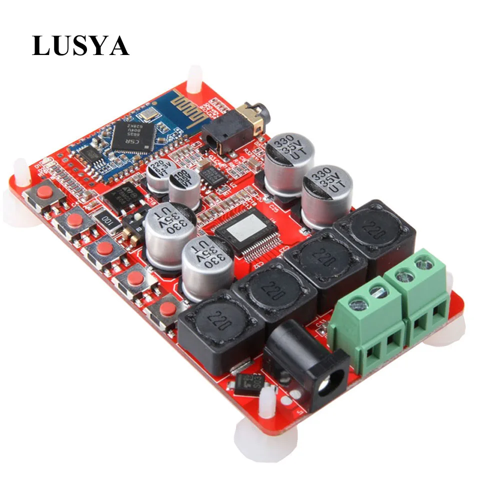 

Lusya TDA7492P Digital Amplifier Board 50W*2 CSR8635 Bluetooth CSR4.0 receiver power amplifier board DC8V-25V A4-003